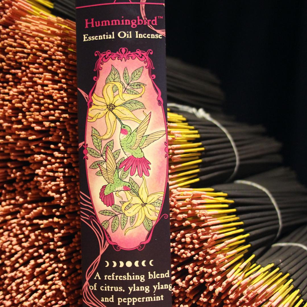Hummingbird Premium Incense: with All-Natural Ylang Ylang, Citrus, & Peppermint