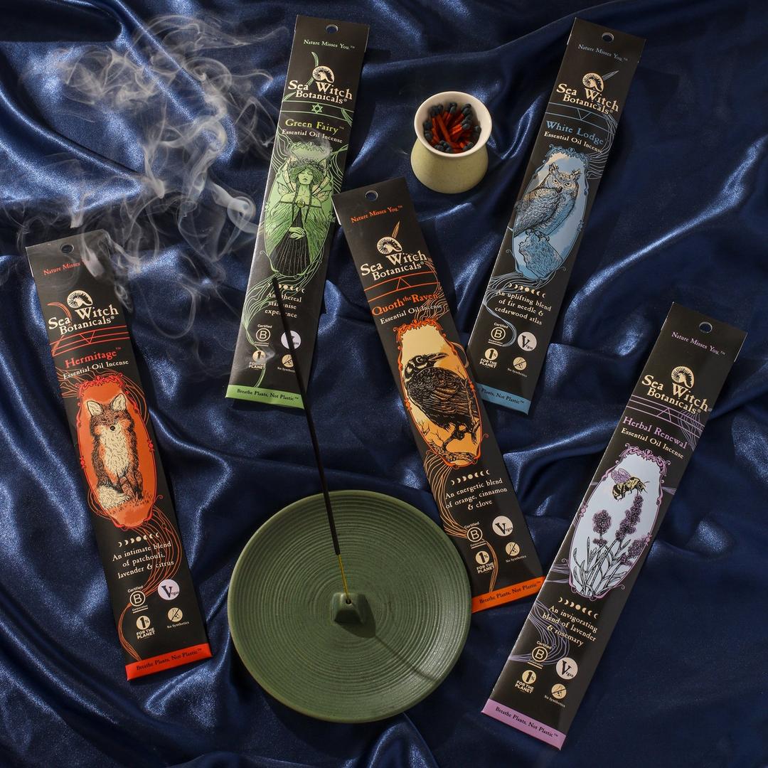 Herbal Renewal Incense: with All-Natural Lavender & Rosemary Essential Oil