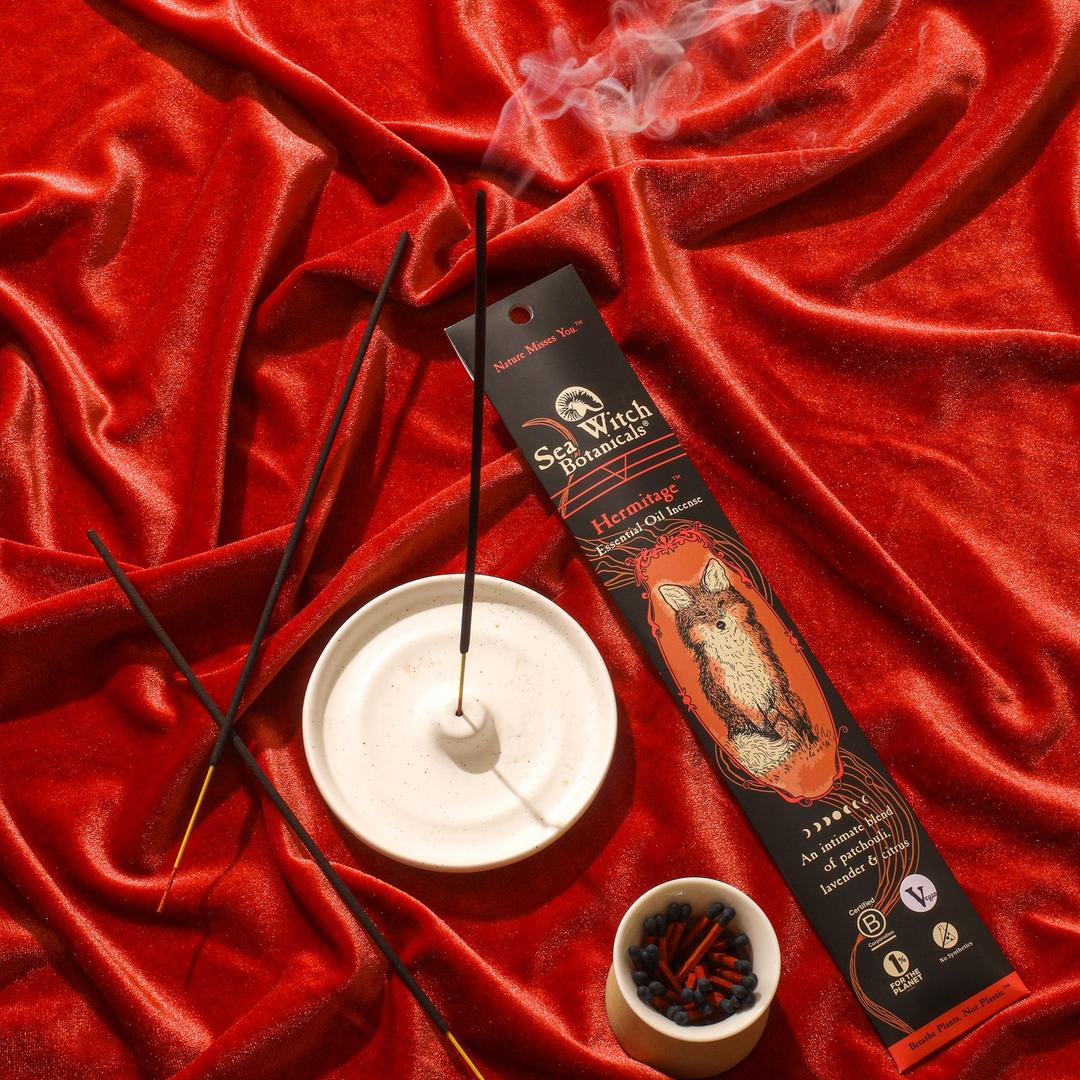 Hermitage Incense: with All-Natural Lavender, Patchouli, & Citrus Essential Oils