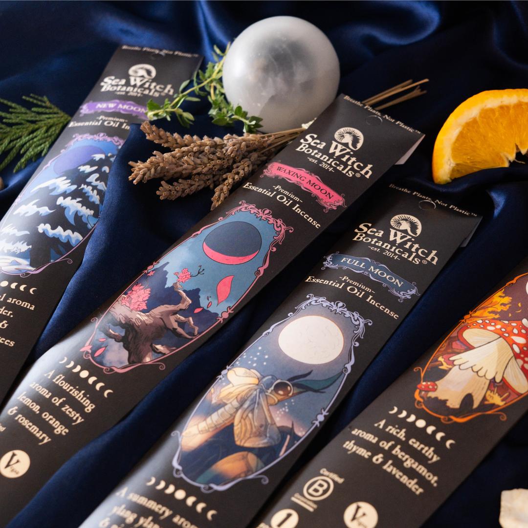 Full Moon Incense: with Grapefruit, Ylang Ylang, & Cedarwood